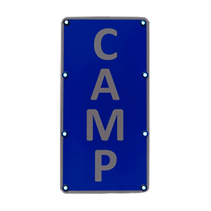 TS40 Flashing Rectangle Sign Camp Night