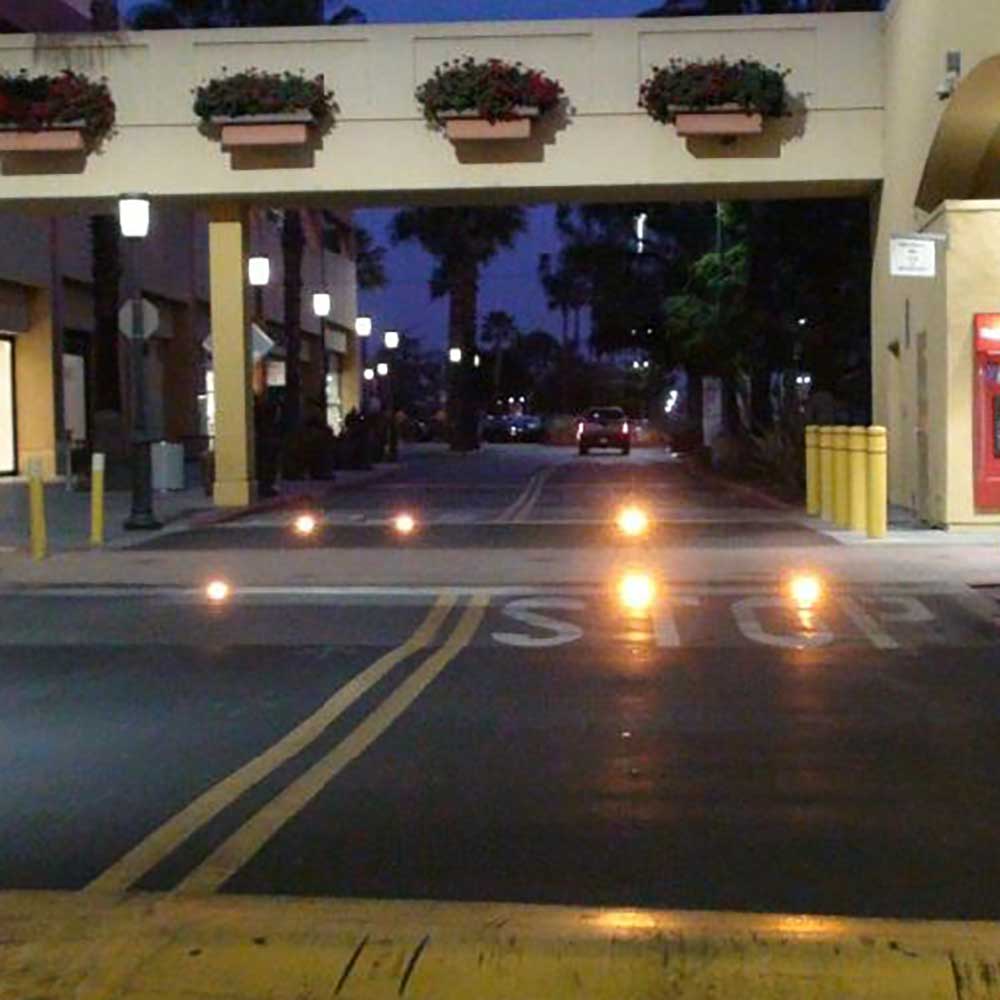 Crosswalk Warning Inpavement Lights at Westfield Fashion Square